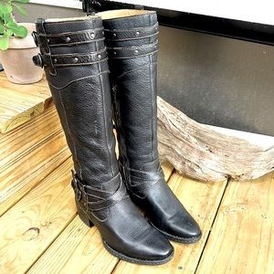 Born knee high leather boots with double strap and buckles 7 (38)